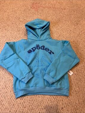 Blue Sp5der Dye Hoodie - Men